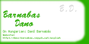 barnabas dano business card