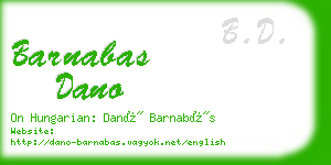 barnabas dano business card